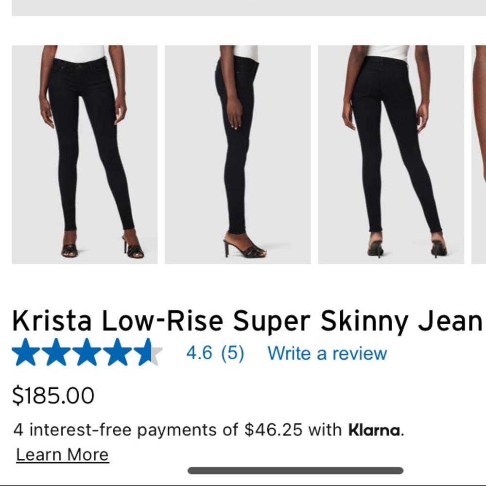 HUDSON Krista Low-Rise Super Skinny Jean